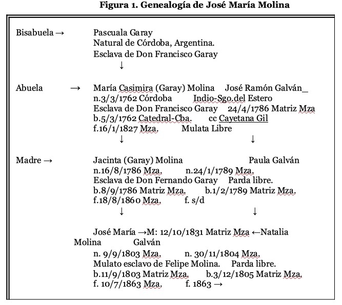 Genealogía de José María
Molina