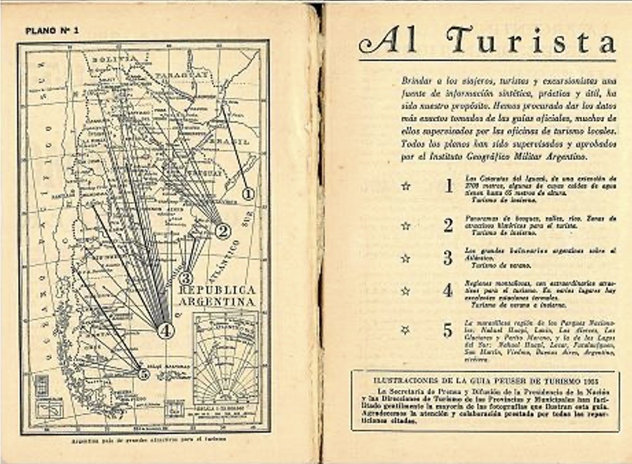 Mapa guía Peuser, 1955, 1