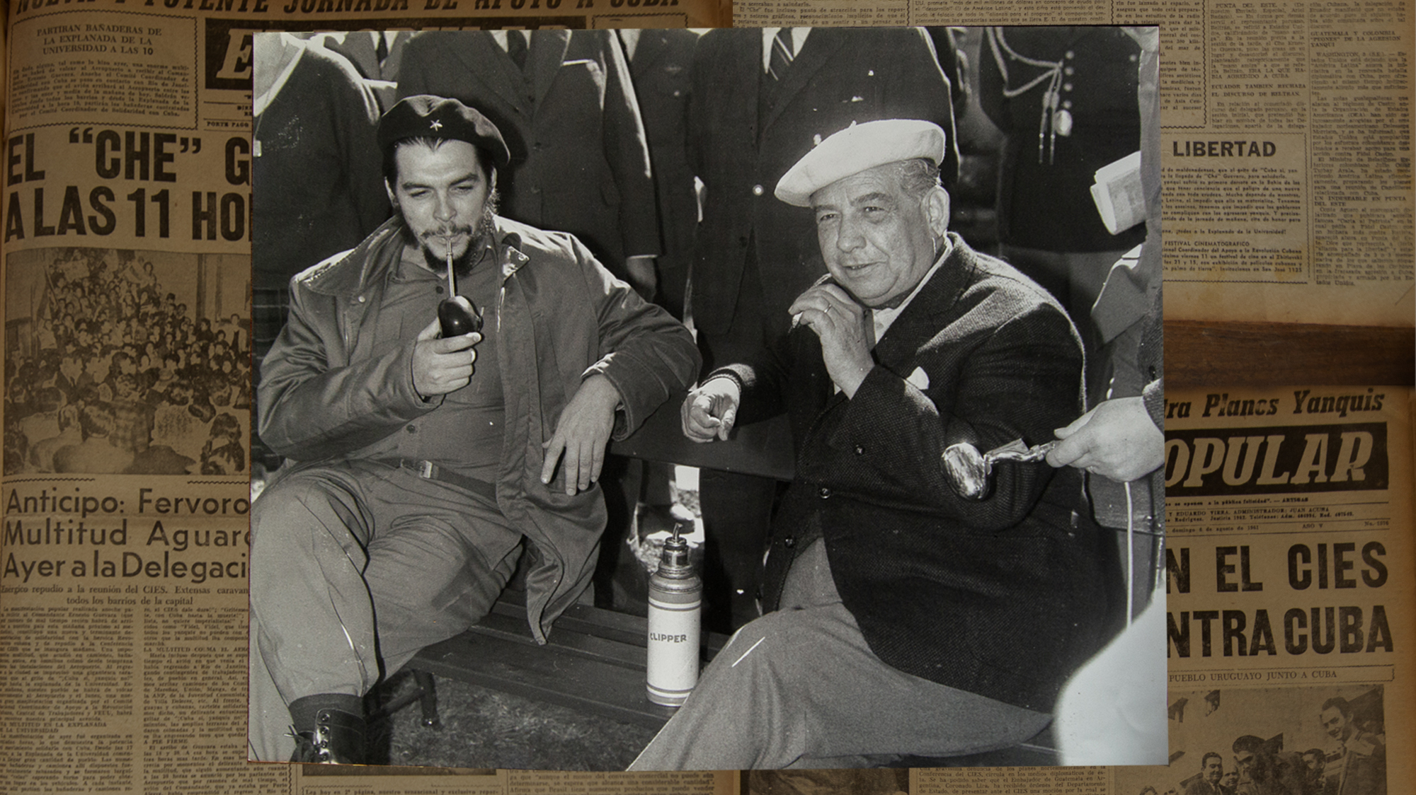 Ernesto 'Che' Guevara y Eduardo Víctor Haedo -Fotografía Ramiro Brianza